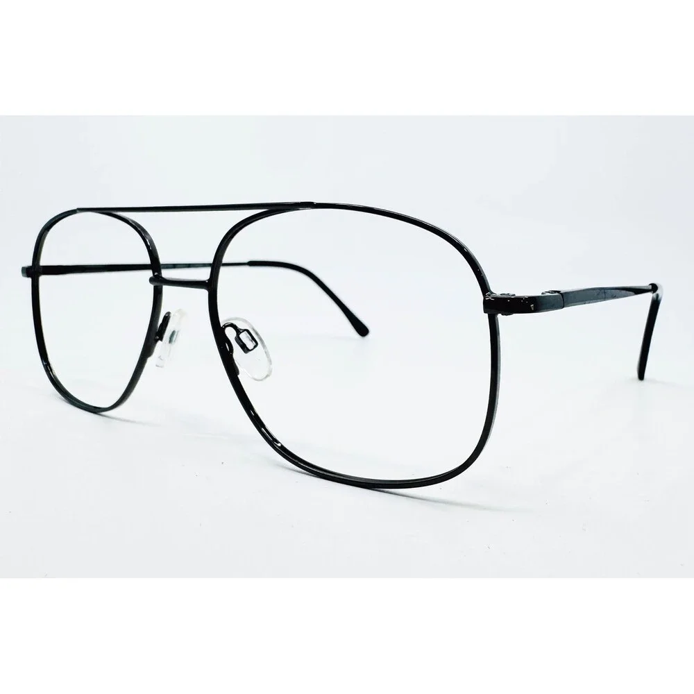 Modern James Eyeglass Frames Mens Gunmetal Aviator Double Bridge 58-17 43984